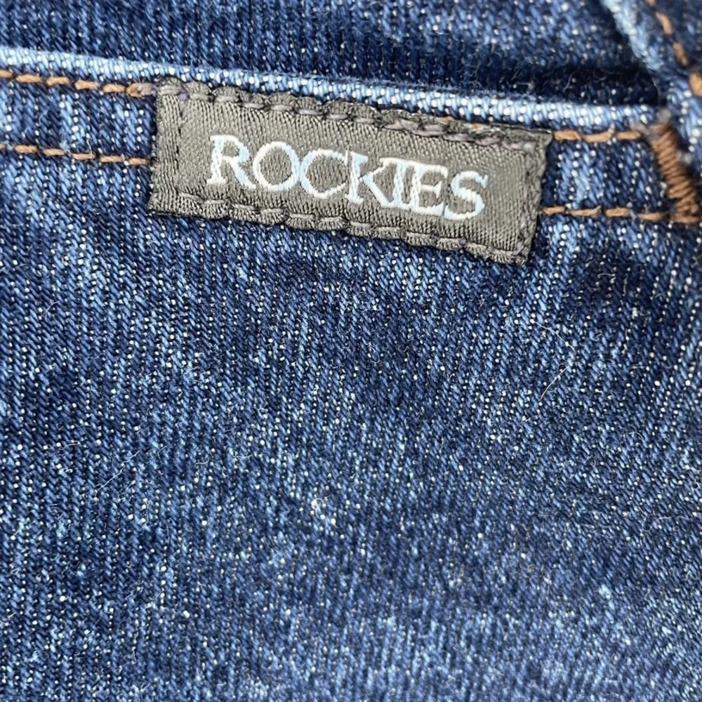 VTG Rockies Bareback Jeans Womens Sz 29/9 Dark Blue High Waist High Rise Solid